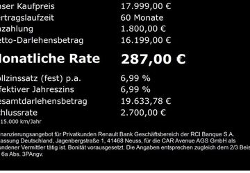 Renault Clio 8.083 km 17.999 &euro; Saarbrücken 66115