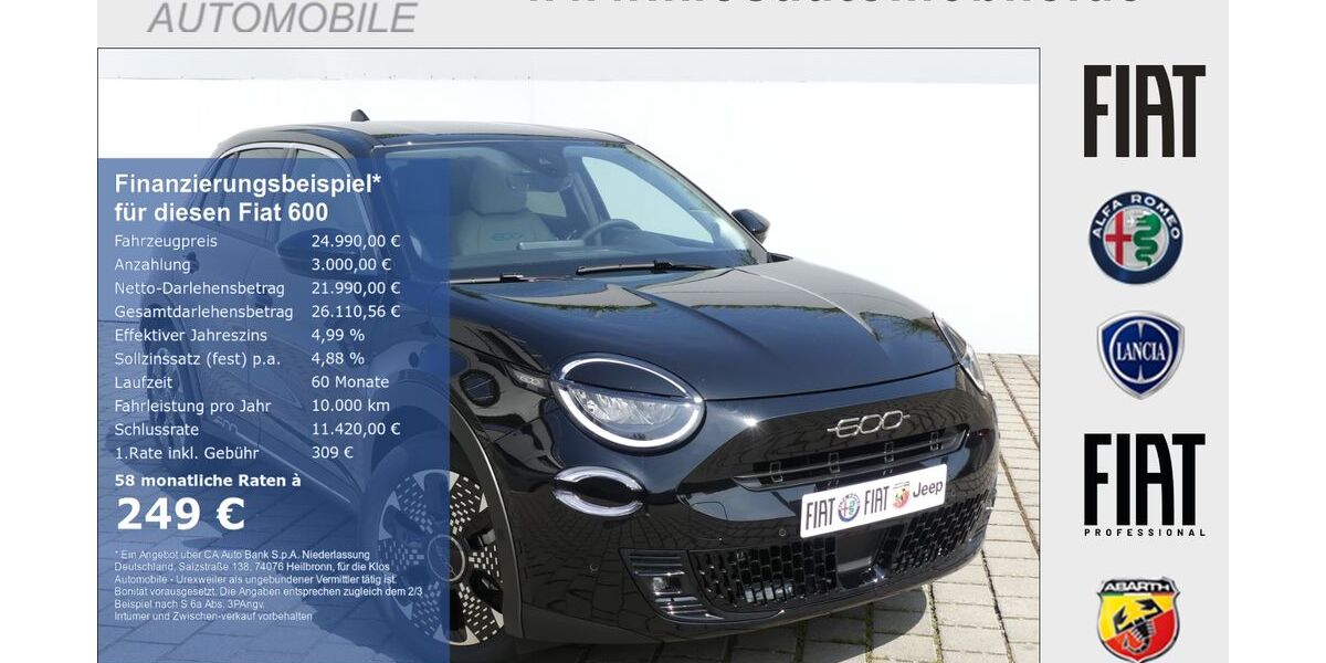 Fiat 600 8.250 km 23.990 &euro; Marpingen 66646