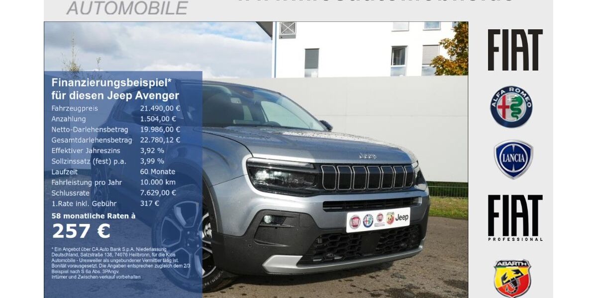 Jeep Avenger 12.800 km 21.490 &euro; Marpingen 66646